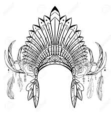 I got this tip from a good friend of mine about 4 years ago while trying to figure out how to restore the color in a 210 set i found. Outline Drawing Of Native Cap Of Indian With Feathers Decorations Royalty Free Cliparts Vectors And Stock Illustration Image 121044985