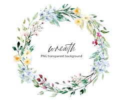 Wreath Watercolor Wildflowers Clipart Frame With Bouquets Etsy In 2020 Wreath Watercolor Clip Art Flower Wreath Illustration