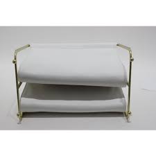 It's also a lot cheaper and requires less tools compare to making it out of leather. Vintage Petite Magazine Rack White Faux Leather And Gold Tone Chairish