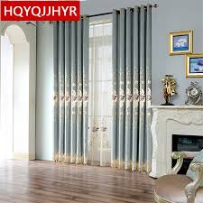 European Luxury Light Blue Embroidered Blackout Decorative Curtains For Bedroom Window Curtains Living Room Luxury Drapes Curtains For Curtains For Bedroomdecorative Curtains Aliexpress