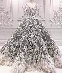 This Dark Grey Ball Gown Could Be Used As A Wedding Dress The Ornate Embellishment Ad To The Fashion Style Design We Are Gowns Dresses Pretty Dresses