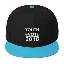 Share Your Enthusiasm For Young Voters In The 2018 Mid Term Elections With Our Black And Blue Snapback Hat Each Snapback Is Embroi Snapback Hats Snapback Etsy