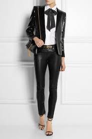 Black Sequined Tuxedo Jacket Saint Laurent Tuxedo Women Jacket Outfit Women Women Wearing Ties