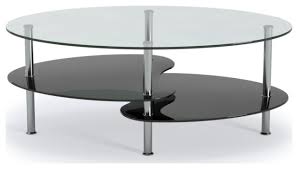 Looking for a beautiful black glass coffee table with oval shape? Ryan Rove Orion Oval 2 Tier Glass Coffee Table Contemporary Coffee Tables By Virventures Houzz