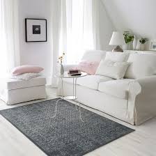 Kyndby Rug Low Pile Gray Antique Look Floral Patterned 6 7 X9 10 Ikea In 2020 Living Room Carpet Bedroom Carpet Rugs