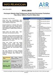 Check spelling or type a new query. Penutupan Bekalan Bagi Perlaksanaan Klang Bandar Diraja Facebook