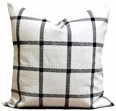 Black And White Plaid Pillows Farmhouse Pillow Cover Windowpane Check Pillow Cover Plaid Throw Pillow Cover Use Drop Down Menu Farmhouse Pillows Plaid Throw Pillows Black Plaid Pillows