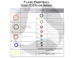 O Ring Color Index Planet Eclipse Ego Flasc Paintball