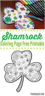 Print Out This Fun Shamrock Coloring Page Free Printable For St Patrick S Day St Patricks Day Crafts For Kids Saint Patricks Day Art St Patrick S Day Crafts