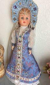 1950s Walker Doll Russian Handcraft Costume Sarafan  Crown Folk Ethnic  Embroidered Beads Crystals Sleep Eyes Sz 19 - Etsy