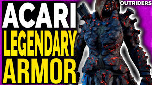 Only three can be equipped at a time. Outriders Legendary Armor Acari Pyromancer Gear Outriders Legendary Acari Armor Youtube