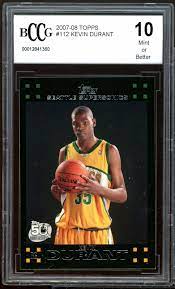 Name * email * website. 2007 08 Topps 112 Kevin Durant Rookie Card Bgs Bccg 10 Mint