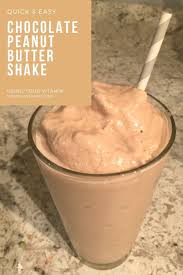 This Shake Is Made Using The Vitamix It Contains Few Ingredients And Protein Shake Recipes Chocolate Peanut Butter Protein Shake Chocolate Peanut Butter Shake