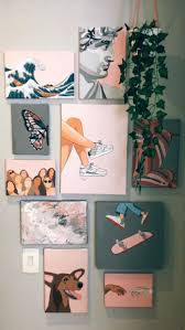 Parede De Quadros Asthetic In 2020 Diy Canvas Art Small Canvas Art Mini Canvas Art