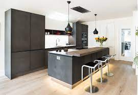 30 kitchen island breakfast bar ideas. Modern Kitchen With Island And Breakfast Bar Southfields London Minimalistisch Kuche London Von Elan Kitchens