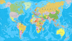 Obwohl neuseeland auf der weltkarte recht klein wirkt, ist es ein sehr abwechslungsreiches land, in dem du problemlos auch mehrere monate herumreisen kannst. Farbige Weltkarte Grenzen Lander Und Stadte Illustration Lizenzfrei Nutzbare Vektorgrafiken Clip Arts Illustrationen Image 61833906