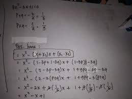 Maybe you would like to learn more about one of these? Akar Akar Persamaan Kuadrat 9x2 3x 1 0 Adalah P Dan Q Persamaan Kuadrat Baru Yang Akar Akarnya Brainly Co Id