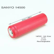 14500 Sanyo Panasonic 3 7v 840mah Li Ion Rechargeable Battery Cell Ur14500p Flat Top