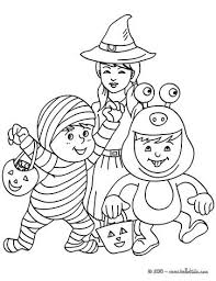Halloween Kids Costumes Coloring Page Halloween Coloring Pages Halloween Kids Halloween Coloring