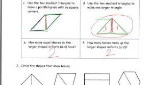 A description of how to do a parallelogram congruent triangles proof. Shapes And Fractions Solutions Examples Worksheets Lesson Plans Videos
