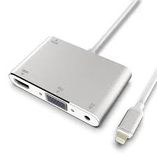 Ipad Iphone Lighting Video Audio Hub Gold Cherry
