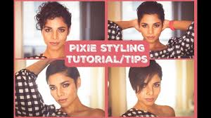 To style short hair as a guy, start by working some styling product, like putty or pomade, into your hair while it's damp. How To Style Growing Out Pixie Short Hair Styling Tutorial Youtube