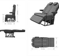 Rear Reclining Hybrid Bed Seat System - 19" | 24" | 36" | 48" fits T1N  2001-2006 Sprinter Conversion Van