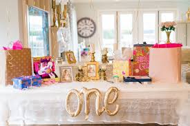 Baby Birthday Decoration At Home Ideas Once Upon A Time 1st Birthday Party Idea Present Table With One Balloon A Touch Of 1st Birthday Party For Girls Baby Girl Birthday Theme Girl Birthday Themes