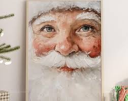 Santa Claus Poster, Ole Saint Nick, Jolly Saint Nick, Vintage Holiday Art,  Seasonal Painting, Winter Painting, Christmas Portrait