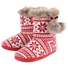 Womens Cosy Knitted Fairisle Slipper Boots Fleece Lining Slipper Boots Slippers Boots Stay warm in the softness of fleece and sheepskin. pinterest