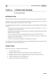 In other scenarios, a literature review may also provide an assessment of a source and inform a reader about its validity, pertinence. Importance Of Literature Review In Research Literature Review Experiment