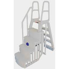Main Access 54 In Plastic A Frame Pool Ladder Hand Rail Lowes Com Swimming Pool Steps Above Ground Pool Ladders Above Ground Swimming Pools