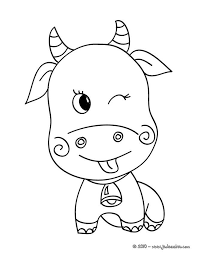 Dessin D Une Petite Vache Qui Fais Un Clin D Oeil Et Tire La Langue Un Coloriage Fun Et Amusant Qui Plaira A Tous Coloriage Animaux Coloriage Vache Coloriage