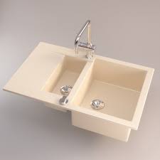 ceramic kitchen sink v ray 3d model