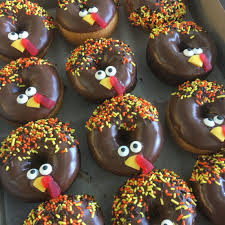 Thanksgiving Turkey Doughnuts Preschool Party School Thanksgiving Snacks Holiday Donuts Christmas Donuts