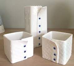 Slab Technique Folded On Milk Carton Slab Pottery Slab Ceramics Slab Pottery Ideas