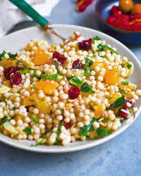 Israeli couscous with pistachios, apricots and cranberries. Preserved Lemon Pearl Couscous Salad