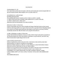 Allahumma shalli wa salim ala muhammadin wa 'ala alihi wa shahbihi ajmain. Doa Penutup Seminar