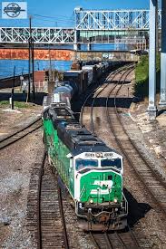 Westbound Up Yard Job Train At Kansas City Mo Train Kansas City Burlington Northern