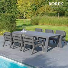 Klappsessel aus aluminium sind aufgrund ihres leichteren gewichts und ihrer klappbarkeit leicht zu verstauen und somit ideal auch für kleinere terrassen und balkone. Garten Esstisch Garnitur Viking Von Borek