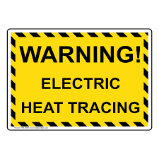 Warning heat signs warning signs heat warning heat signs sign symbol yellow danger construction template icon traffic element flat emblem black caution safety road warning sign warning niu street alert modern icons grunge decoration road sign shape contemporary banner radiation illustration and. Warning Electric Heat Tracing Sign Nhe 27465