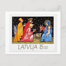 Christmas Stamp Collection From Latvia 2 Holiday Card Zazzle Com In 2020 Christmas Stamps Stamp Collecting Postage Stamp Art