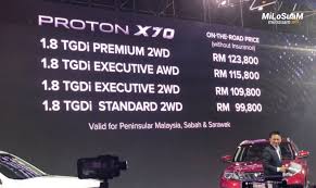 Spesifikasi asas proton x70 (standard 2wd): Harga Proton X70 Untuk Jualan Seluruh Malaysia Diumumkan Secara Rasmi