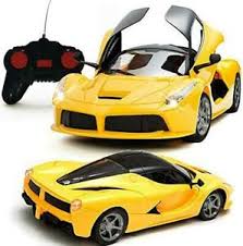 Cool yellow sports car building block model toy. Rechargeable Ferrari Car Remote Control Car Toy With Opening Doors Yellow Color Ebay