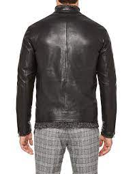 Men Christopher Luxe Biker Leather Jacket