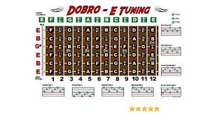 Dobro Fretboard Chart Resonator Guitar Poster E Tuning