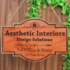 Affordable office sign letters custom made with attention to detail that will impress. Office Name Plates For Interior Designers Business Sign Hanging Wood Sign Woodgeekstore