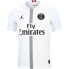 Flaunting a color scheme of white, neutral grey, black, and bordeaux — the majority is draped in the pristine/neutral hue. 2018 19 Jordan Psg 4th Jersey Soccerpro