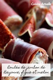 Roules De Jambon De Bayonne Figue Et Melon Recettes Recette En 2020 Idee Recette Plat Recette Recette A Base De Figues