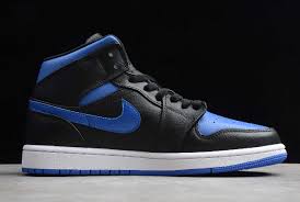 Nike Jordan 1 Mid Se White Black Royal 2020 Air Jordan 1 Mid Royal Blue 554724 068 In 2020 Air Jordans Jordan 1 Mid Air Jordan Shoes